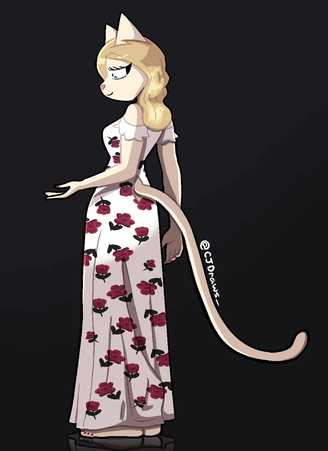Rose Flowing Dress